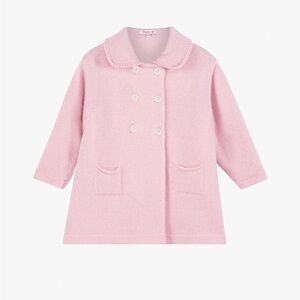 Trotters Pale Pink Alexandra Knitted Coat
